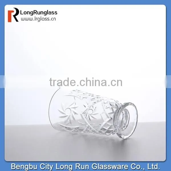 LongRun top grade anhui drinkware carved deep footed red wine glass champagne glass