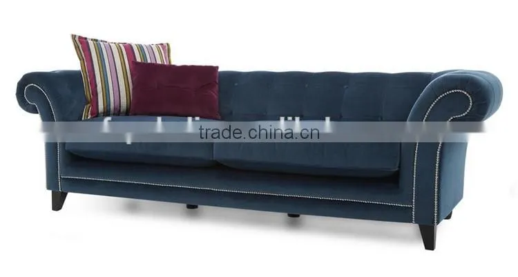 living room blue antique sofa