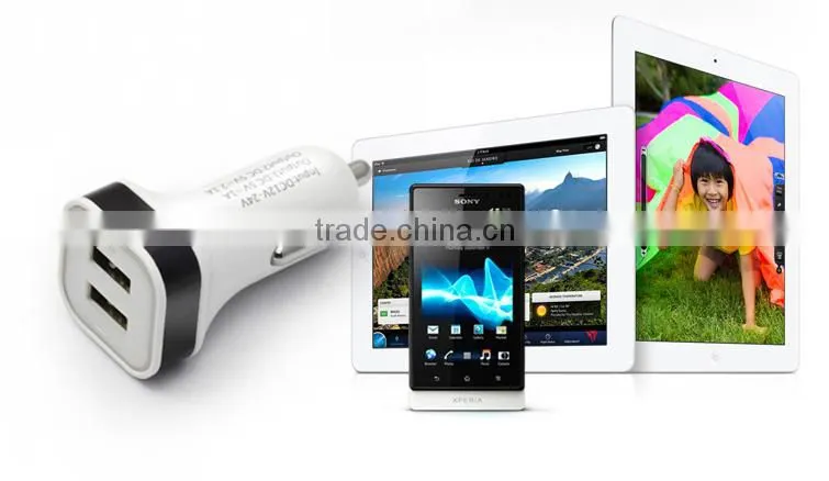 Dual usb car charger 5v 3a for Samsung Galaxy S S4 S3 S2 Note 3 Note 2 Tablet