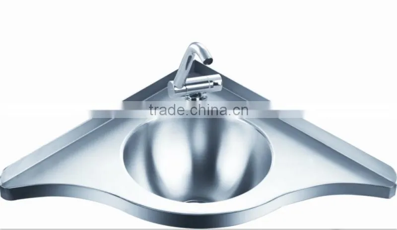 Yacht,Boat Train and Public Mobile Toilet Used Stainless Steel Triangle Round Kitchen Hand Wash Basin Corner Sink GR-Y597