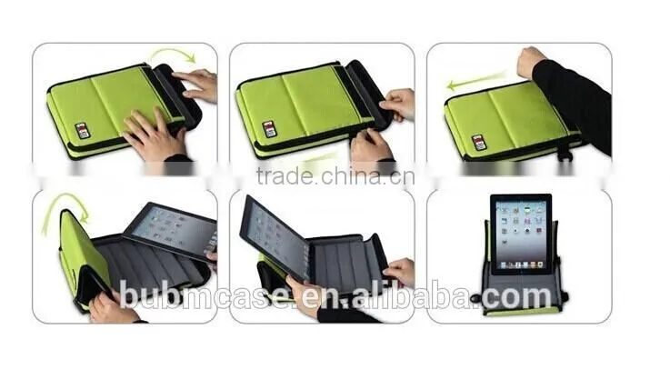 New design bubm nylon zipper shoulder 10 inch tablet stand bag wholesale