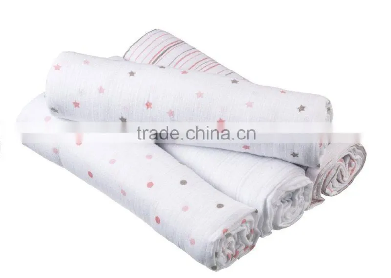 customized pattern baby muslin blanket baby bath towel