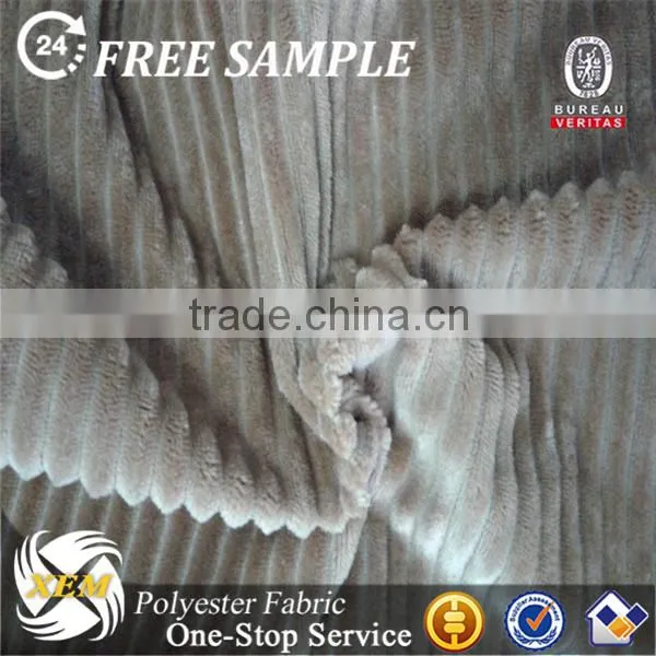 Knitted Velvet Polyester Corduroy Fabric