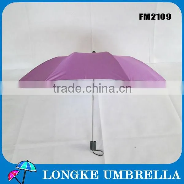 gift clear cute purple 2 fold manual open advertising umbrella for promotion/purple umbrella