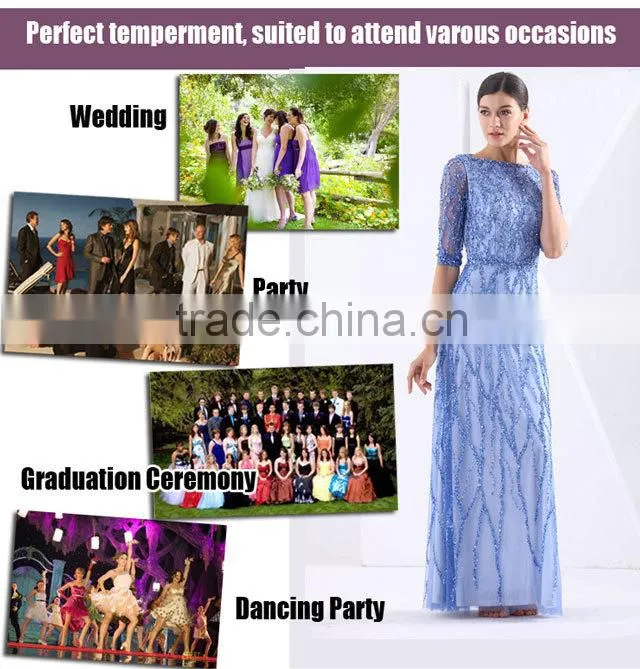 Marvelous Newest Sequins Beaded Long Sleeve Guangzhou Muslim Wedding Dress