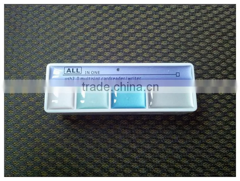 plastic custom smart card reader 2.0 with 4 ports(OS-CR107)