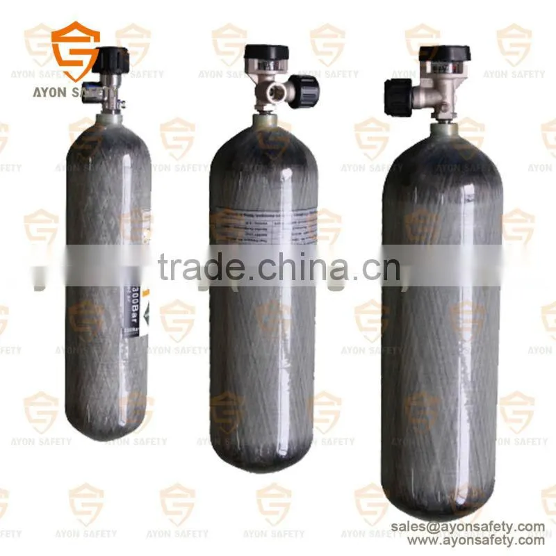 Carbon fiber cng cylinder/Air cylinder Made in China with 3L/6.8L/9L for SCBA