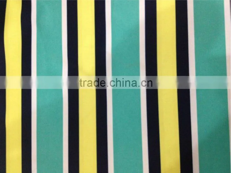 Stripe Printed Ployester Spandex Fabric Scuba