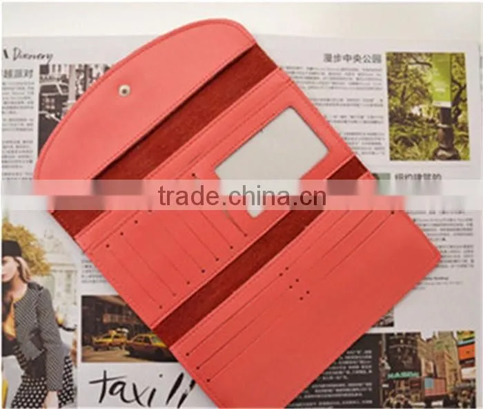 Top Sale Leather Long Card Holder Wallet New Customized Women Wallet 2016