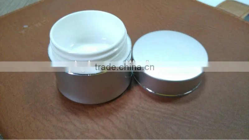 Unique round aluminum cosmetic cream jar pots