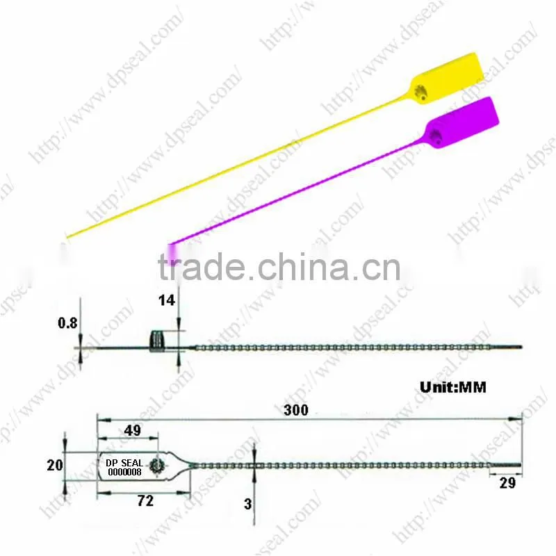 Classical Post Plastic Seal 300mm To Secure Cash Bags& Post Bags DP-300CH