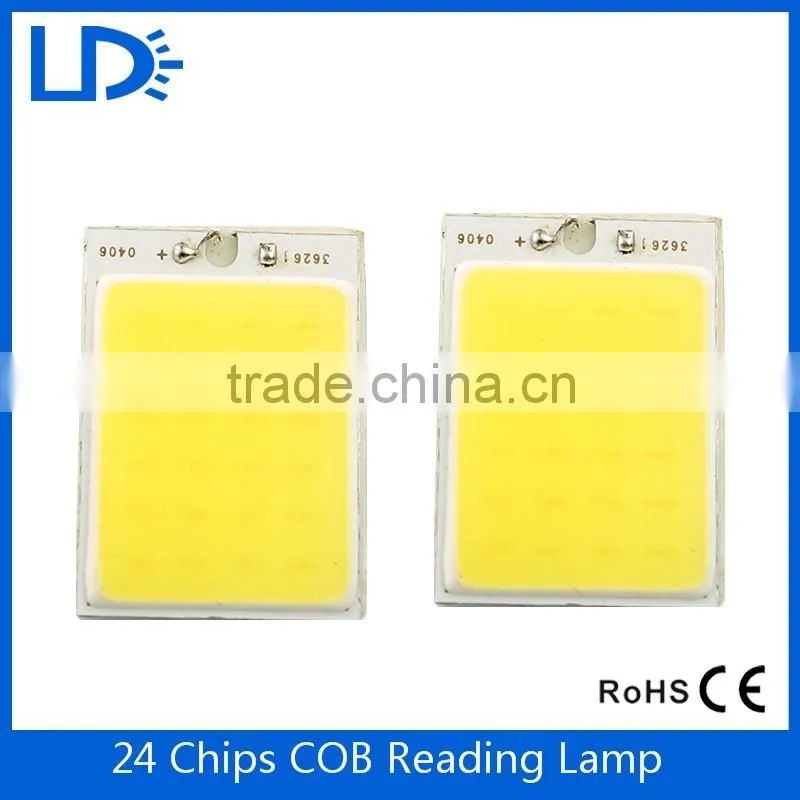 5050smd Car interior Lamp DC12V Dome light COB 24 LED auto Panel lamp reading Lights