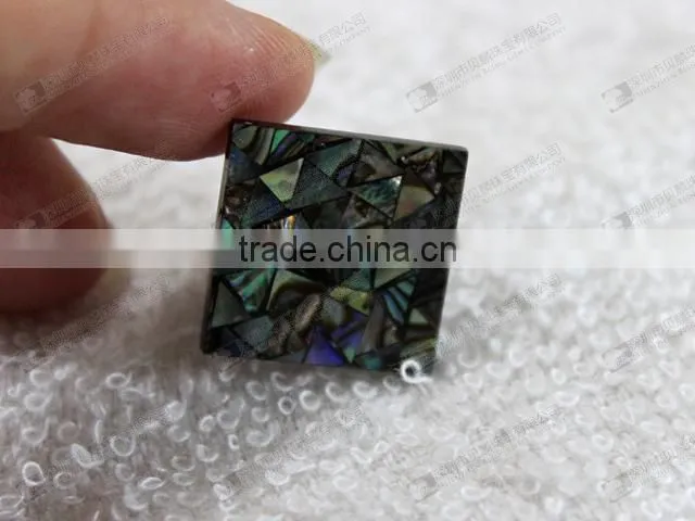 Natural abalone mosaic for jewelry making