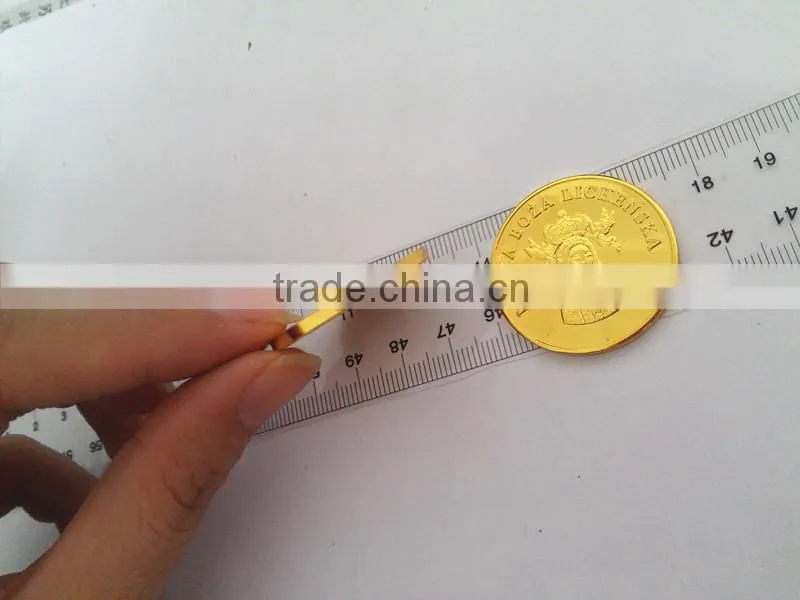 Commemorative double sided stamping engraving zinc alloy gold metal cheap custom us bit challenge coin