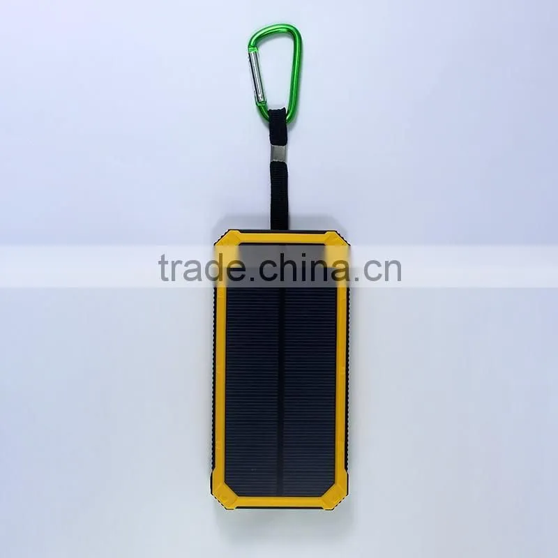 Hot sale waterproof cheap solar mobile phone charger 12000mah