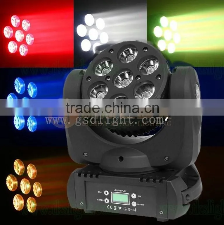 4in1 7pcs led moving head beam light led mini moving head light