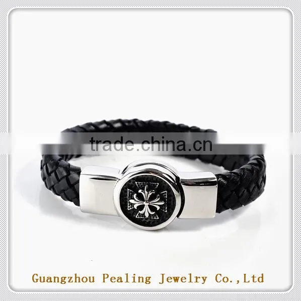 New Style Magnetic Bracelet Make Braided Leather Bracelet for Men
