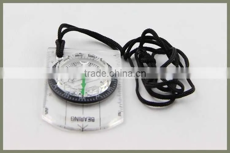 transparent white Color and acrylic plastic Case Material military compass