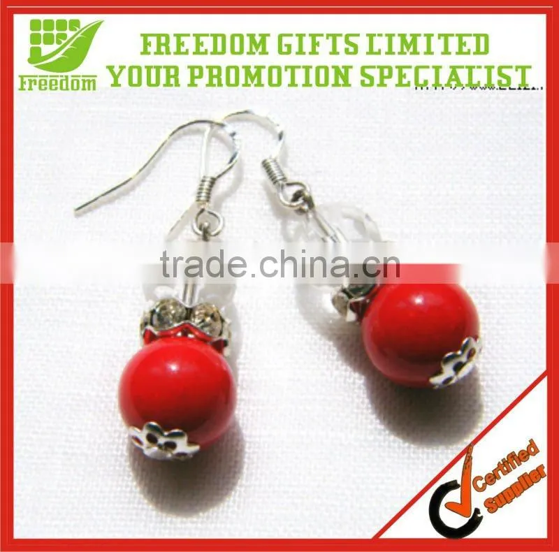 Shiny earrings with crystals