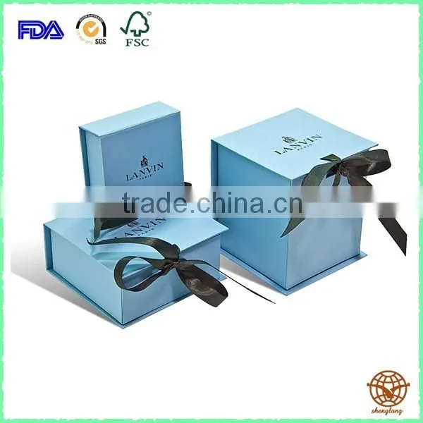 2016 New Design Custom Made Logo Printed Jewelry box , Matte Cardboard Jewelry Box