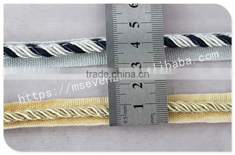 Fashion design 1.5cm width tripe lip polyester tape garment trim