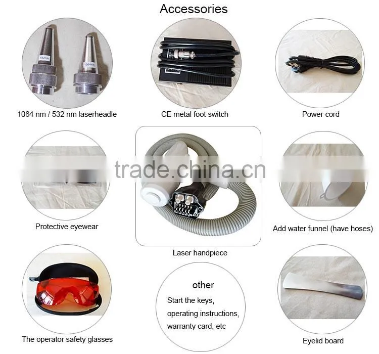 Newest Model Beauty Devices Laser Removal Tattoo/Q Switch ND YAG Laser with CE