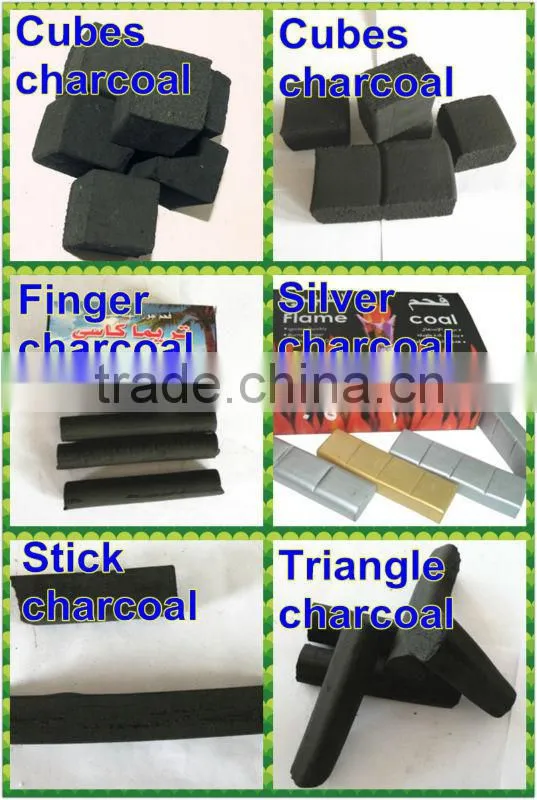 Pure Natural Shisha Charcoal with Finger Shape for hookah