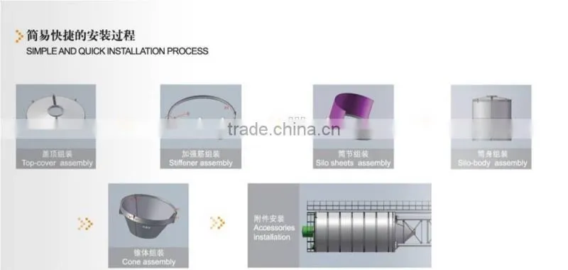 Assemble Bolted cement silo 150T for sale