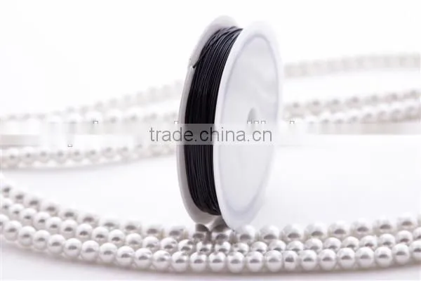 0.8mm black color crystal stretch cord