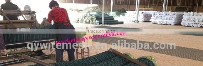 garden use pvc coated galvanized green vinyl coated chain link fence/temporary chain link fence