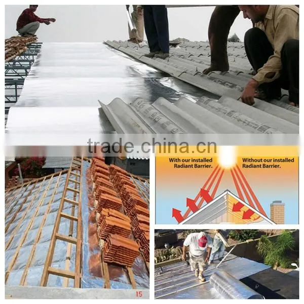 Single side aluminum foil woven fabric