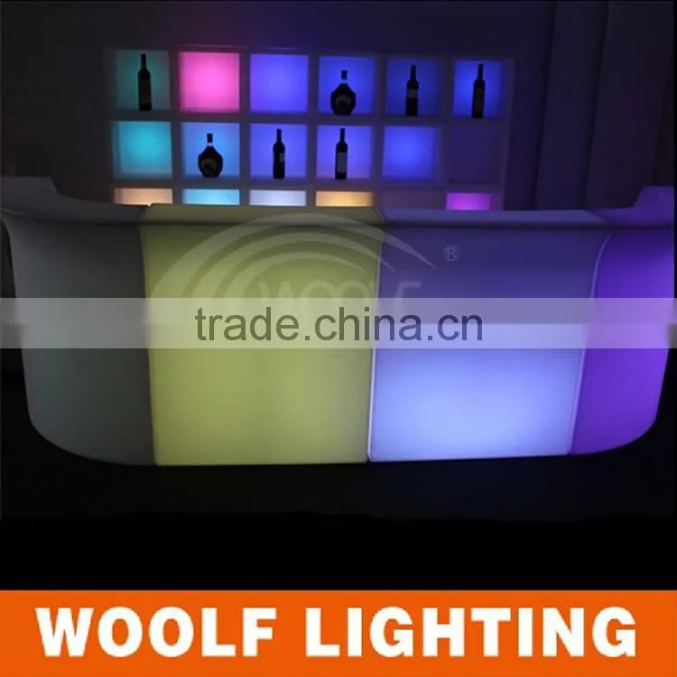 Modern Plastic Wine Cooler Insert LED Liquid Bar Table