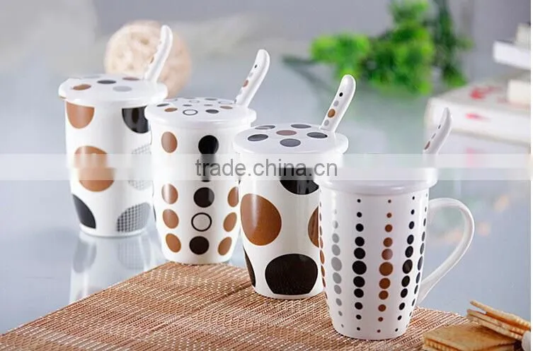 custom print ceramic coffee mug with cap
