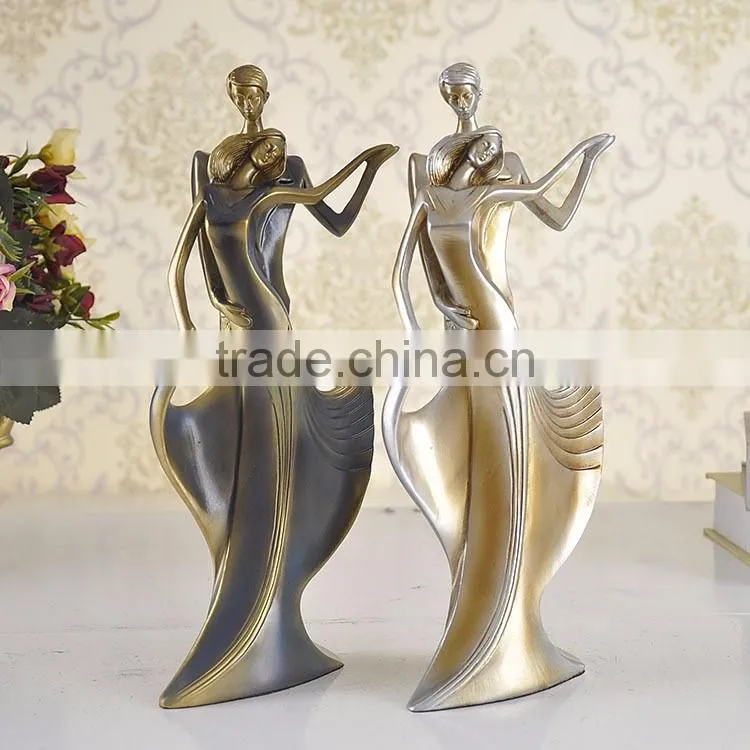 Custom new design art decor angel with dove statue