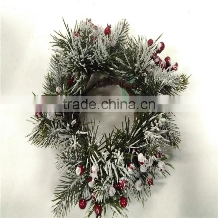 Factory direct sales rattan candle holder wreath for home decoration