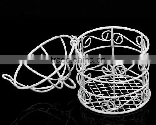 Cheap Garden Wedding Party Decorations Crafts Small White Metal Bird Cage