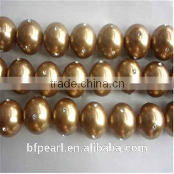 Cheap Price of Shell Pearls Beads with 4 Crystal Beads for Sale