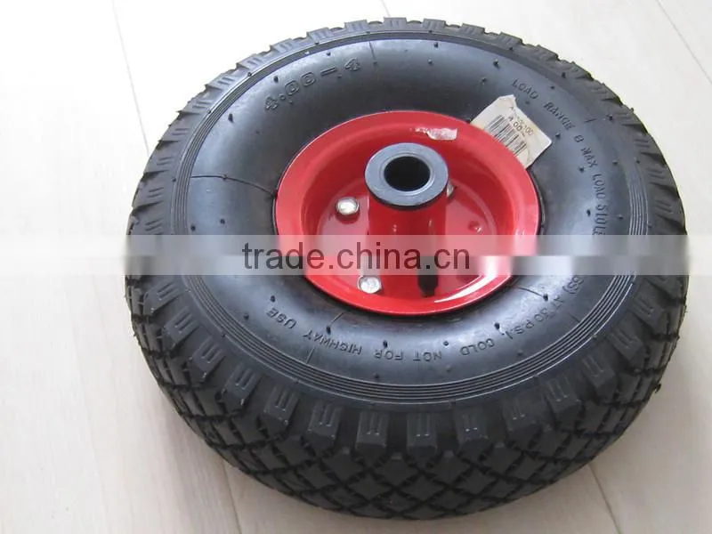 OEM size steel rim rubber hand cart wheel tyre