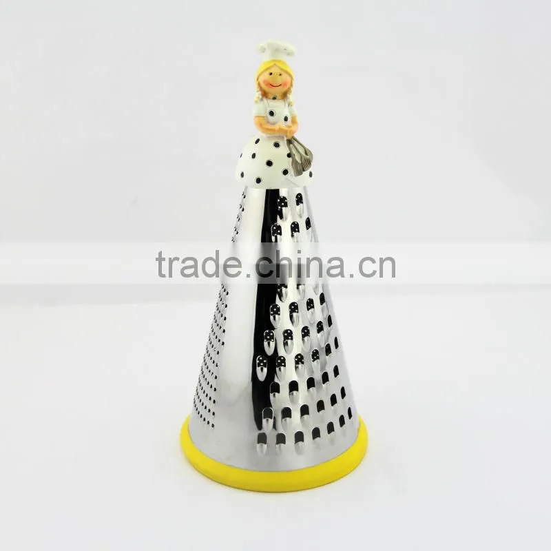 Cute design kitchen decoration handmake resin handle electric coconut grater