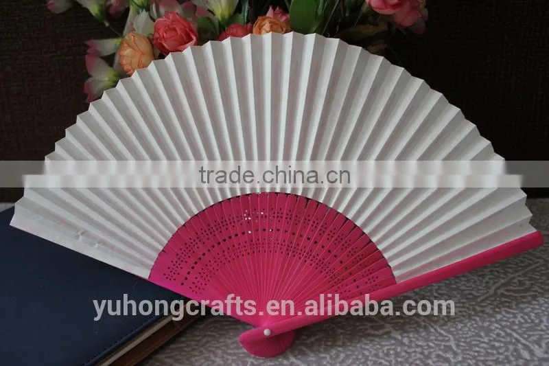 Both sides printing bamboo paper fan in Japanese style