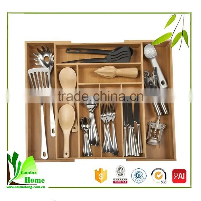 Customized high quality wooden cutlery tray