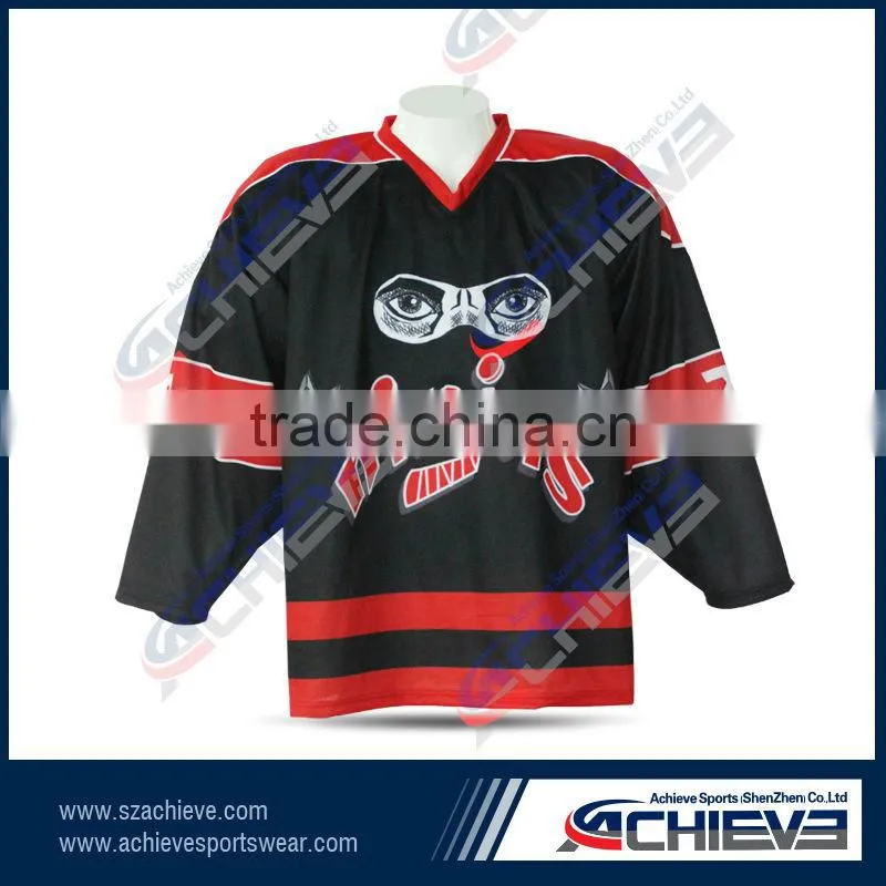 High quality custom latest professional goalie 4xl ice hockey jersey