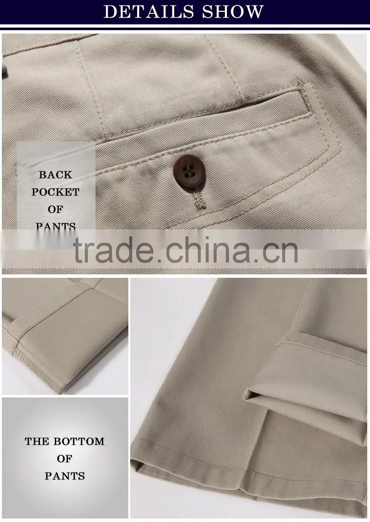 2015 latest design mens casual pants cotton twill trousers