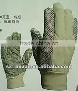Flexibility Cotton with Black PVC dots all-purpose working gloves