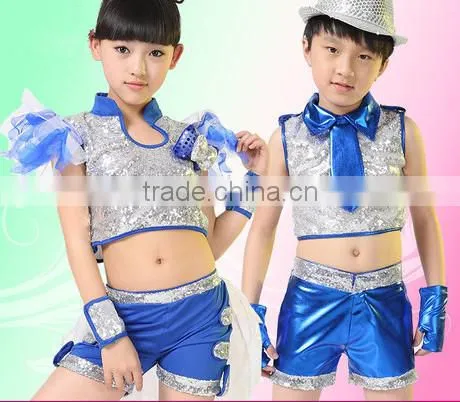 Jazz dance private dance costumes sequins children's dance