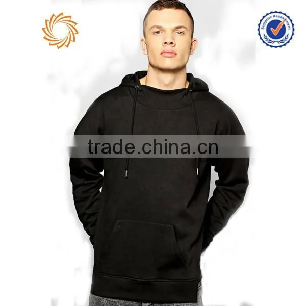 British style mens blank pullover hoodie with pocket