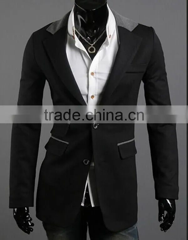 High quality balck and gary 2 colors for choice cheap price mens grey blazer