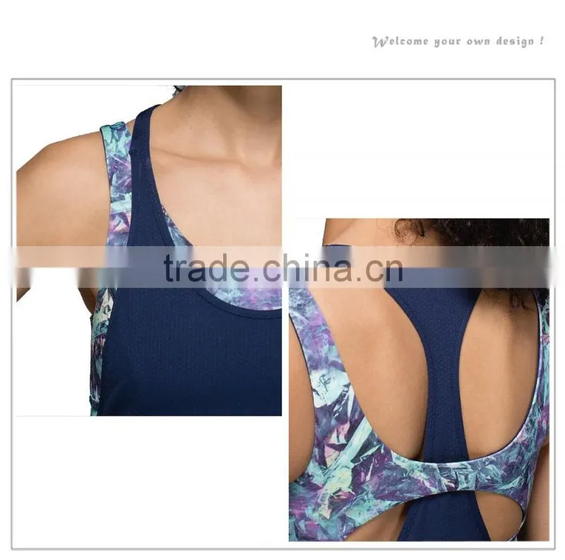 ladies tops latest design Custom fitness sports gym yoga tank top