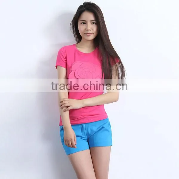 Chinese Women Model T Shirts Women Embroidered T Shirts Women Simple But Fashion T Shirts