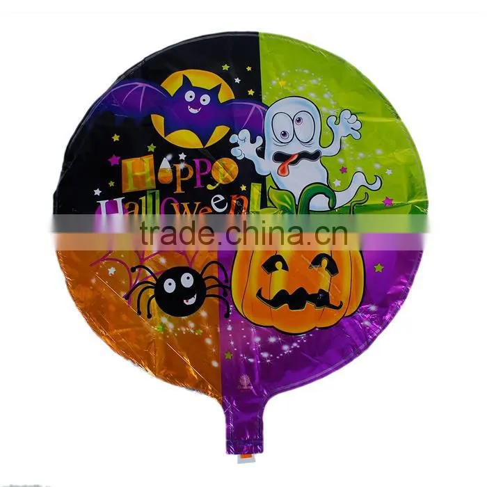 Aluminium Foil Balloon Halloween Ghost Multicolor Halloween Pumpkin Message " Happy Halloween " Custom Foil Balloons